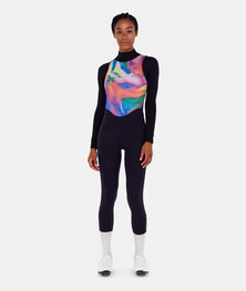 SANTINI Pantaloni de ciclism lungi cu bretele - UNICO - negru