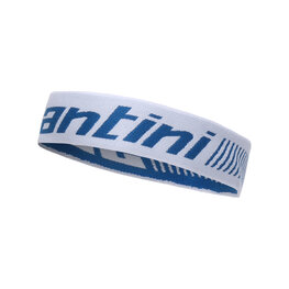 SANTINI Banderolă de ciclism - HEADBAND - alb/albastru