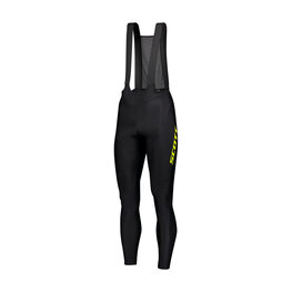 SCOTT Pantaloni de ciclism lungi cu bretele - RC PRO W/O PAD - negru/galben