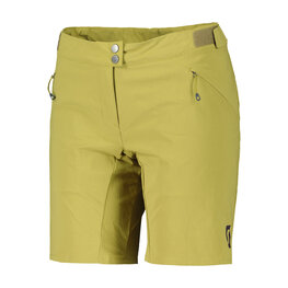 SCOTT Pantaloni scurți de ciclism fără bretele - ENDURANCE LS/FIT W/PAD W - verde deschis