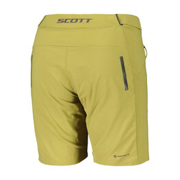 SCOTT Pantaloni scurți de ciclism fără bretele - ENDURANCE LS/FIT W/PAD W - verde deschis