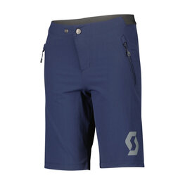 SCOTT Pantaloni scurți de ciclism fără bretele - TRAIL 10 LS/FIT W/PAD JR - albastru