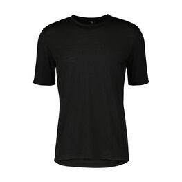 SCOTT Tricou de ciclism cu mânecă scurtă - COMMUTER MERINO - negru