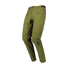 SCOTT Pantaloni de ciclism lungi fără bretele - TRAIL VERTIC - verde