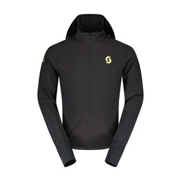 SCOTT Jachetă termoizolantă de ciclism - RC RUN WARM - negru/galben