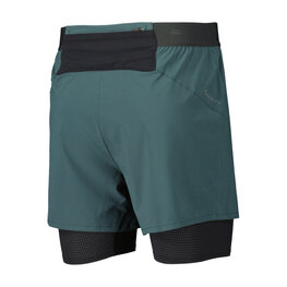 SCOTT Pantaloni scurți de ciclism fără bretele - HYBRID ENDURANCE TECH - verde/negru