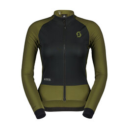 SCOTT Jachetă rezistentă la vânt de ciclism - RC PRO WARM HYBRID GTX WS W - negru/verde