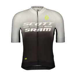 SCOTT Tricou de ciclism cu mânecă scurtă - SRAM PRO - negru/alb