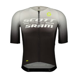 SCOTT Tricou de ciclism cu mânecă scurtă - SRAM AERO - negru/alb