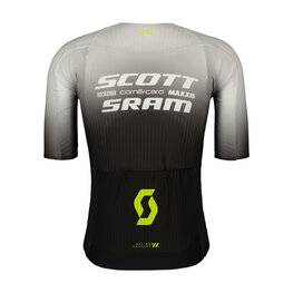 SCOTT Tricou de ciclism cu mânecă scurtă - SRAM RACE - negru/alb