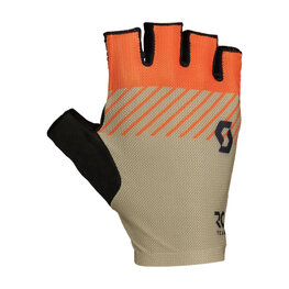 SCOTT Mănuși de ciclism fără degete - RC TEAM SF - roșu/bej/negru