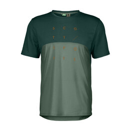 SCOTT Tricou de ciclism cu mânecă scurtă - TRAIL FLOW DRI SS - verde