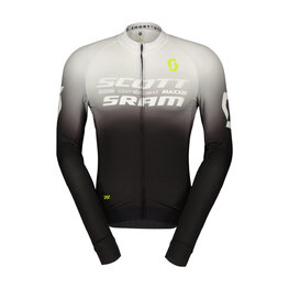 SCOTT Tricou de ciclism cu mânecă lungă de vară - SCOTT-SRAM PRO - negru/alb