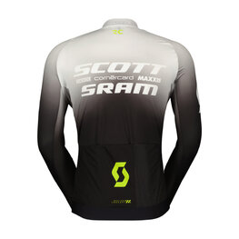 SCOTT Tricou de ciclism cu mânecă lungă de vară - SCOTT-SRAM PRO - negru/alb