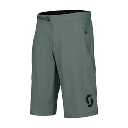 SCOTT Pantaloni scurți de ciclism fără bretele - TRAIL VERTIC W/PAD - verde