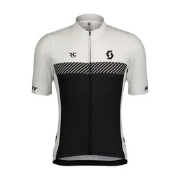 SCOTT Tricou de ciclism cu mânecă scurtă - RC TEAM - alb/negru
