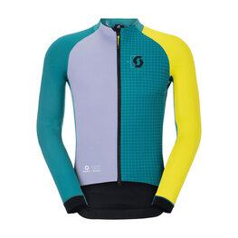 SCOTT Jachetă rezistentă la vânt de ciclism - RC PRO WARM GTX WS-REMIX - verde/mov/galben