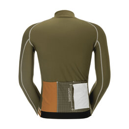 SCOTT Tricou de cilism pentru iarnă cu mânecă lungă - RC PRO WARM REMIX - maro/verde