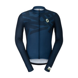 SCOTT Tricou de ciclism cu mânecă lungă de vară - RC ENDURANCE - albastru