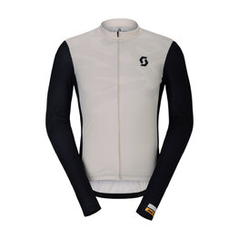 SCOTT Tricou de ciclism cu mânecă lungă de vară - RC ENDURANCE - alb/negru