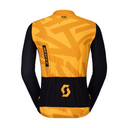 SCOTT Tricou de ciclism cu mânecă lungă de vară - RC ENDURANCE - portocaliu/negru