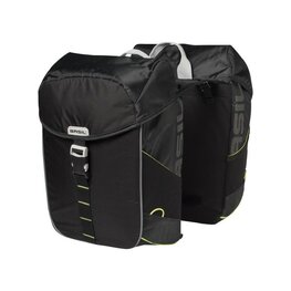 BASIL Geantă de ciclism - MILES DOUBLE BAG - negru/verde