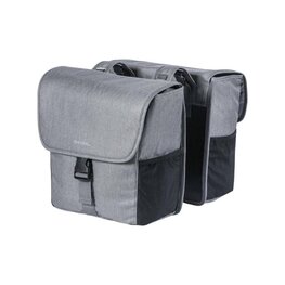 BASIL Geantă de ciclism - GO DOUBLE BAG - gri