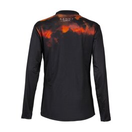 KENNY Tricou de ciclism cu mânecă lungă de vară - CHARGER W - negru/portocaliu