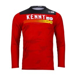 KENNY Tricou de ciclism cu mânecă lungă de vară - ELITE - roșu