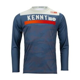 KENNY Tricou de ciclism cu mânecă lungă de vară - ELITE - albastru
