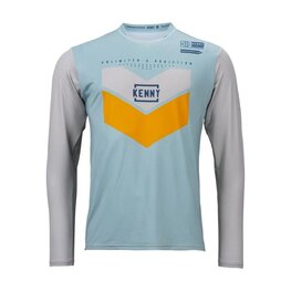 KENNY Tricou de ciclism cu mânecă lungă de vară - PROLIGHT - albastru deschis/gri