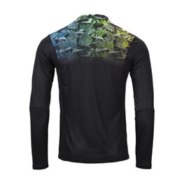 KENNY Tricou de ciclism cu mânecă lungă de vară - CHARGER - albastru/verde/negru
