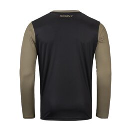 KENNY Tricou de ciclism cu mânecă lungă de vară - ELITE 25 - negru/maro