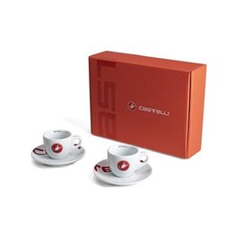 CASTELLI cupe - ESPRESSO CUP - alb/roșu