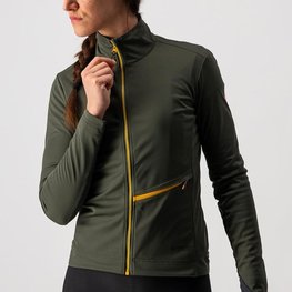 CASTELLI Jachetă termoizolantă de ciclism - GO W - verde