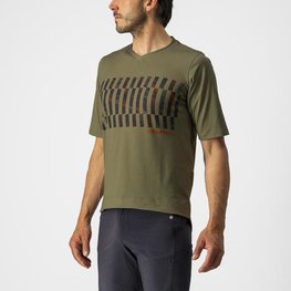 CASTELLI Tricou de ciclism cu mânecă scurtă - TRAIL TECH - verde
