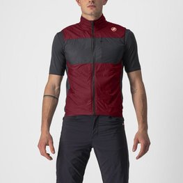 CASTELLI Vestă de ciclism - UNLIMITED PUFFY - bordo