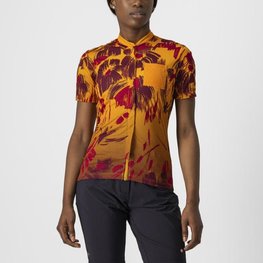 CASTELLI Tricou de ciclism cu mânecă scurtă - UNLTD SENTIERO - portocaliu/roșu