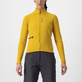 CASTELLI Tricou de cilism pentru iarnă cu mânecă lungă - UNLIMITED TRAIL W - galben