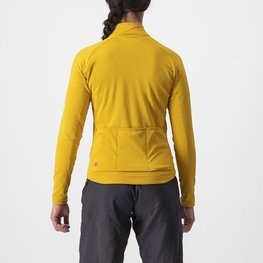 CASTELLI Tricou de cilism pentru iarnă cu mânecă lungă - UNLIMITED TRAIL W - galben