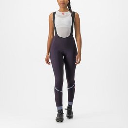 CASTELLI Pantaloni de ciclism lungi cu bretele - VELOCISSIMA DT - mov