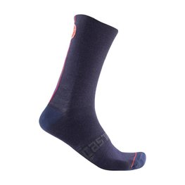 CASTELLI Șosete clasice de ciclism - RACING STRIPE 18 - albastru