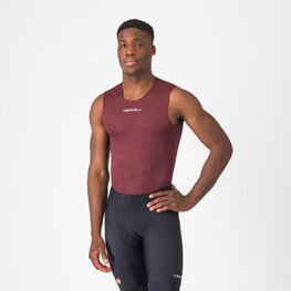 CASTELLI Tricou de ciclism fără mâneci - PRO MESH 2.0 - bordo