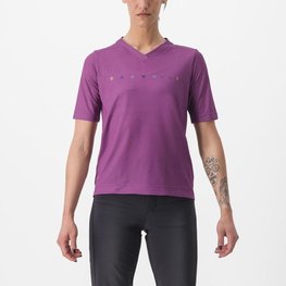 CASTELLI Tricou de ciclism cu mânecă scurtă - TRAIL TECH 2 W - mov