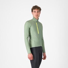 CASTELLI Tricou de cilism pentru iarnă cu mânecă lungă - ENTRATA THERMAL - verde