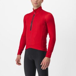 CASTELLI Tricou de cilism pentru iarnă cu mânecă lungă - ENTRATA THERMAL - roșu