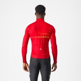 CASTELLI Tricou de cilism pentru iarnă cu mânecă lungă - ENTRATA THERMAL - roșu