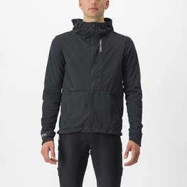 CASTELLI Jachetă termoizolantă de ciclism - TRAIL HOODIE - negru