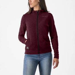 CASTELLI Hanorac - MILANO 2 FULL ZIP W FLEECE - bordo