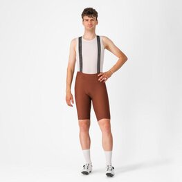 CASTELLI Pantaloni scurți de ciclism cu bretele - ESPRESSO - roșu